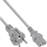 InLine cordon d'alimentation (1 m), Câble d'alimentation, Gris