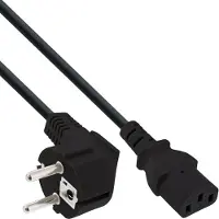 InLine Câble secteur (7 m), Câble d'alimentation, Noir