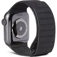 Decoded Apple Watch 42/44 mm Bracelet en Cuir Noir