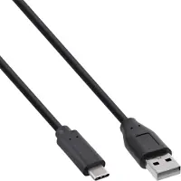 InLine 35736 Câble USB 2.0, type C prise à A prise, noir, 0,5m