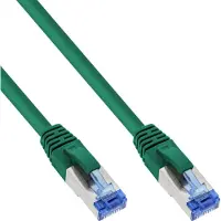 InLine câble patch, S/FTP (PiMf), Cat.6A, 500MHz, sans halogène, cuivre, vert, 15m