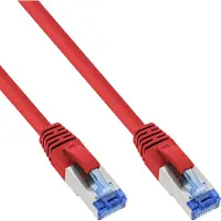 InLine 76850R Câble patch, S/FTP (PiMf), Cat.6A, 500MHz, sans halogène, cuivre, rouge, 0,5m