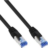 InLine 76814S Câble patch, S/FTP (PiMf), Cat.6A, 500MHz, sans halogène, cuivre, noir, 1,5m