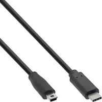 InLine 35752 Câble USB 2.0, type C prise à mini B prise (5 broches), noir, 2m