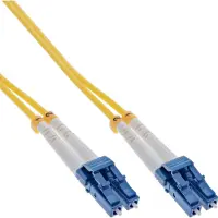 InLine - Cordon de raccordement - mode unique LC (M) pour mode unique LC (M) - 0.5 m - fibre optique - duplex - 9 / 125 micromètres - OS2 - sans halogène - jaune