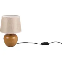 TRIO Lampe de table LUXOR marron-beige 1xE14x40W, abat-jour en tissu, dimensions : 26x18x18 cm, IP20, RL