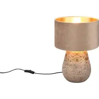 TRIO Lampe de table orientale Kiran velours taupe
