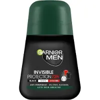 Garnier Déodorant Homme Roll-on Protection Invisible 72h - Noir, Blanc, Couleurs 50ml (Roll-on, 50 ml)