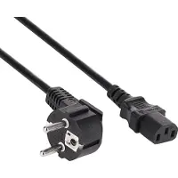 Akyga Câble zasilający AK-PC-08C CU CEE 7/7 / IEC C13 10m (10 m), Câble d'alimentation, Noir