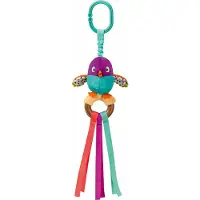 Ravensburger 4853 play+ Oiseau gazouilleur, hochet en bois, animal en peluche avec ventre gazouilleur