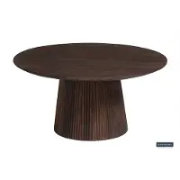 Molecule Table basse ronde Miguel 80cm brun foncé