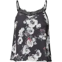 QS Chemisier cyclamen / lie de vin / noir / blanc
