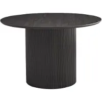 Molecule Table ronde Lagos: 120x120 cm brun foncé, Structure MDF