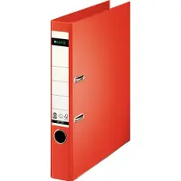 Leitz Chemise en papier solide, 180 degrés, DIN A4, 50 mm, couverture cartonnée rouge clair, papier (A4, 50 mm, 1 pcs)