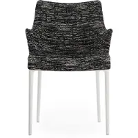 Kartell Eleganza Nia Chaise - Tissu Melange White|Black