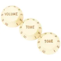 Fender Stratocaster Knobs 1 Volume 2 Tone Aged White