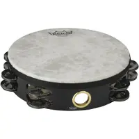 Remo 8 2-Row Pre-Tuned High Pitched Tambourine Black