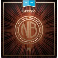 D'addario And Co Cordes de guitare - Cordes de guitare acoustique - Nickel Bronze - Pour guitare 6 cordes - Ton naturel clair et concentr - NB1253 - Li
