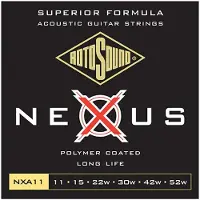 Rotosound NEXUS Coated Phosphor Bronze Acoustic Guitar Strings 11-52
