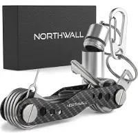 Northwall Porte-clés en carbone - Organiseur de clés - 2 à 20 clés - Organiseur de clés