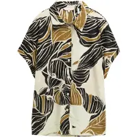Tom Tailor 1046207 Short Sleeve Blouse Beige 36 Femme