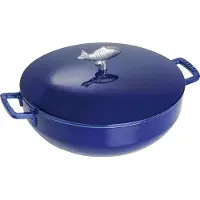 Staub Bouillabaisse, 28 cm | Bleu foncé | rond | Fonte