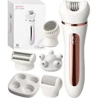 Nuvance Epilateur 5-en-1 pour le Visage et le Corps femmes - 5 accessoires