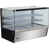 CombiSteel Vitrine chauffante , modèle de table à 2 étagères d'une capacité de 174 litres