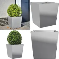 vidaXL Jardinière 50x50x50 cm acier galvanisé
