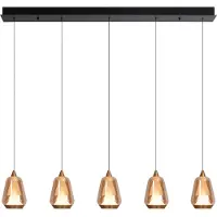 Highlight Suspension design Tromba 5 lumières droites