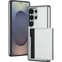 IMoshion Coque arrière avec porte-cartes pour Samsung Galaxy S25 Ultra - Gris
