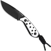 Kizer Cutlery Buddy 1081A3 Black Nitro-V, White G10, couteau fixe, Maksim Epifantsev design