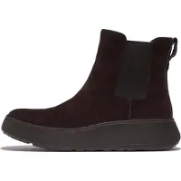 FitFlop pour femme. FK3-167 Bottines en cuir F-Mode marron foncé (37), Plat, 1 à 3 cm, Aucun, Casuel