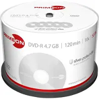 Primeon DVD-R , jusqu'à 16 fois, 4,7 Go / 120 min., spindle de 50 unités