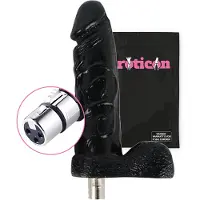 Eroticon Gode - - Noir - Insertion 17,5 cm - Connecteur 3XLR - Unisexe
