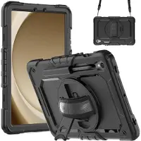 Just in Case Samsung Galaxy Tab S9/S9 FE/S10 FE/S10 Lite Rotating Back Cover Noir