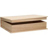 Hobbygroep Boîte en bois en forme de livre - L 35,5 CM x L 25,3 CM x H 9,7 CM