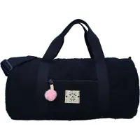 Milky Kiss Fanciful Sac de sport Tissu Teddy de luxe, fermeture éclair & balle rose