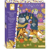 Janod Kit de bricolage autocollants métalliques Bollywood - Kit créatif pour enfants