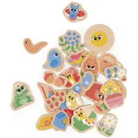 Janod Aimants - Jouets en bois Set d'animaux de jardin - 24 pièces