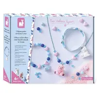 Janod set de bricolage de bijoux - bricoler 3 bijoux en forme d'animaux pour enfants