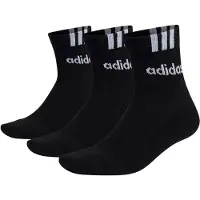 Adidas Chaussettes de sport '3-Stripes Linear' noir / blanc