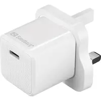 Sandberg USB-C AC Charger PD20W UK (20 W), Chargeur USB, Blanc