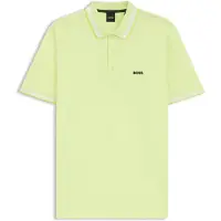 BOSS Paddy 10241663 Short Sleeve Polo Vert,Jaune L Homme