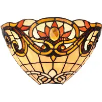 Clayre & Eef Applique murale Tiffany 30x15x20 cm jaune marron métal