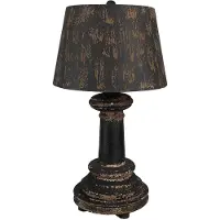 Clayre & Eef Lampe de table Ø 35x64 Marron Noir Bois