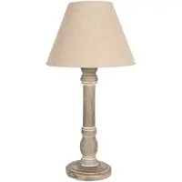 Clayre & Eef Lampe de table Ø 23x45 cm brun bois