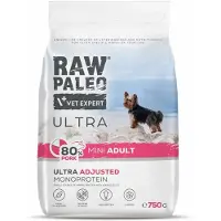 Raw Paleo Ultra Pork Mini Adult 750g pour les chiens adultes de petite race porcine