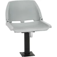 vidaXL Ensemble de siège de bateau 2 pièces Pliable Sans coussin Gris 48x51x41 cm