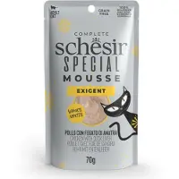 Schesir 12x70g Poulet avec foie de canard Special Exigent nourriture humide pour chat